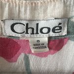 Chloé Chloe Multicolor Floral Blouse - Cream, Red, and Brown Photo 2