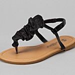 Black Glitter Ruffle T Photo 0