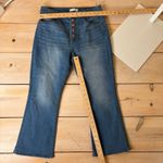 Loft  EUC Women's Kick Crop Jean High Rise Button Fly Size 28/6 Petite Photo 7