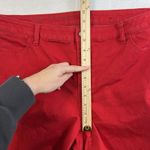 Talbots  Plus 20W Jeans Flawless Scallop Hem Denim Slim Ankle Red Curvy Fit Photo 13