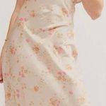 Free People  NWT VIRAL TIK TOK Bridgerton SILK ditsy print v-neck maxi dress  XS Photo 0