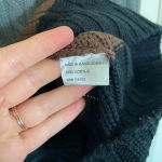 EUC | Poof Excellence women’s neutral colored striped‎ acrylic sweater — medium Tan Photo 4