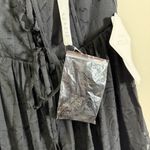 Azazie NWT  Delphina Black A-Line Strapless Floral Burnout Convertible Midi Dress Photo 8