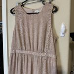 J.Crew Peach tiered Midi Dress sleeveless sz 14 ruffle peasant romantic Photo 1