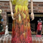 Romeo + Juliet Couture COPY - colorful feather print maxi dress/ S /Excellent c… Photo 1