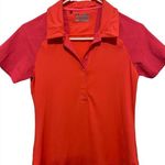 Under Armour  orange and red short sleeve polo shirt size small Photo 0
