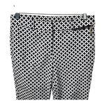 Anne Klein  Geometric Print Ankle Pants‎ Blue White Pattern Women Size Large Photo 2
