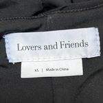 Lovers + Friends Women's Black Ruched Short Sleeve Open Back Bodysuit Top XS Photo 3