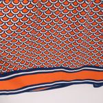 Mud Pie  Orange Navy Tie Back Midi Dress Vacation Summer Beachy Sleeveless Size L Photo 8