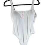 Stoney Clover Lane Stoney Clover Target One Piece Swimsuit Ribbed Heart Button Detail White M Photo 0