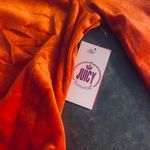 Juicy Couture Red Orange Shimmer Cut Out Cold Shoulder Bodycon Dress Photo 8