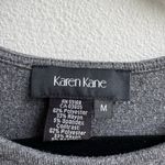 Karen Kane  Sweater Dress Women Size Medium Grey Black Boho Long Sleeve Pullover Photo 4