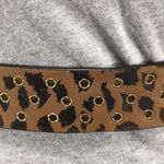Animal Print Reversible Belt, Black, Gold Toned Black Photo 7