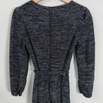 Alice + Olivia  Coco Metallic Midi Dress Women's 2 Silver V-Neck Tie Waist Party Photo 12