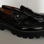 Franco Sarto  Bazel Penny Loafers Womens Embossed Faux Patent‎ Leather Black 10 M Photo 0