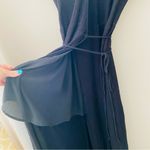 Lulus  Long Wrap Dress Black Sz Small Photo 5