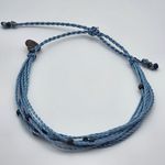 Pura Vida  Blue & Gray Beaded Adjustable Cord Bracelet Photo 2
