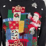 Tiara International VINTAGE Christmas Sweater Size Small Whipstitch Embroidered Photo 4
