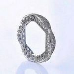 Boutique Women's Gold-Plated-925 Eternity Simulated Diamond Engagement Band Ring Sz 9 Photo 0