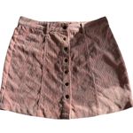 FAVLUX  FASHION CORDUROY (L)‎ SKIRT PINK BLUSH SNAP BUTTON MINI Photo 0