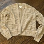 Cyrus Cream Cardigan with Textured Knit Design Photo 0
