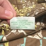 Vera Bradley Large Green and Brown Floral Cotton Crossbody Bag Photo 7