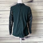 Anthropologie James Coviello Green Teal Crochet Lace Blouse Photo 5