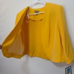 Maya Brooke Yellow Cropped Blazer Open Front 3/4 Sleeve Plus 16W NWT(A201) Photo 6