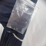 Jenny Packham Navy Dress JP1008 Midnight Sleeveless Rhinestone Accent 2 New Blue Photo 7