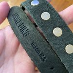 ANINE BING Unisex Leather Belt w Silver Gunmetal Grommets Studded Pyramid Square Buckle Black Sz M/L Photo 5