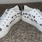 Karl Lagerfeld Womens New  Cat Choupette Print Sneakers Shoes Black & White Photo 6