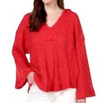 Free People Women’s Baja Babe Hooded Sweater Red size xlarge Photo 0