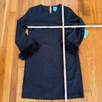 NWT CeCe Long Sleeve Moss Crepe Dress With Feather Cuff Black Size 2 Photo 10