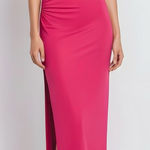 Michael Costello x REVOLVE Decker One Shoulder Cut-Out Jersey Gown, Red, Small Photo 0