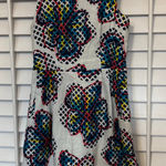 Kaari Blue Kaari White‎ Floral Linen Dress Size 6 Photo 0