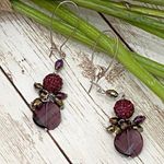 Handmade Crystallized Swarovski Elements Dangling Earrings Photo 0