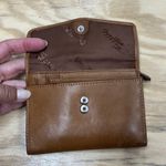 Fossil Brown Leather Warm Earth Tones Patchwork Wallet Bifold Zipper Coin Photo 6