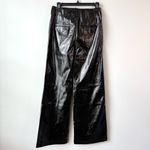 Free People Free People Star Crossed Lovers Faux Leather Straight Leg Pants Black 0 Photo 5