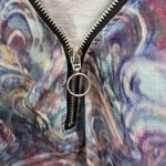 All over colorful print cutout cotton blend top size small Blue Photo 6