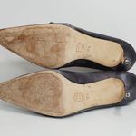 Manolo Blahnik  Gray Satin Almond Toe Beaded Roses Accent 37.5 Dress Shoes Pumps Photo 8