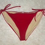 Amazon Essentials Women's Red Side Tie String Bikini‎ Swimsuit Bottom Medium Photo 0
