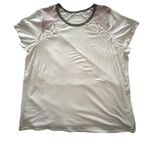 Torrid Super Soft Slub Jersey Crochet Varsity Tee Size 3X Photo 2