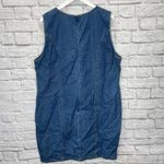 Woolrich  Denim Jean Sleeveless Sheath Dress Size XL Blue Scoop neck Midi Jumper Photo 4