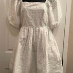 A New Day White Puff 3/4 Sleeve Dress from Photo 0