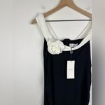 Club L On Bloom Black & White Bardot Maternity Maxi Dress Flower Wedding Sz 8 Photo 6