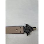 Chico's Women's Brown Leather Adjustable Belt Bronze Buckle Size M-L SKU 5558 Photo 4