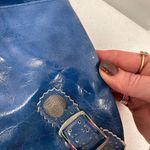 Nicole Lee  Blue Fold Over Clutch Purse Photo 8