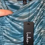 Lulus Teal Pleated Long Sleeve Ruched Bodysuit Photo 4