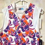PGA Tour  White and Purple Sleeveless Top Photo 0