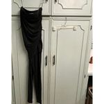 Pierre Balmain Strapless Ruched Jumpsuit Pantsuit Size 24 38 XS Small Black Photo 5